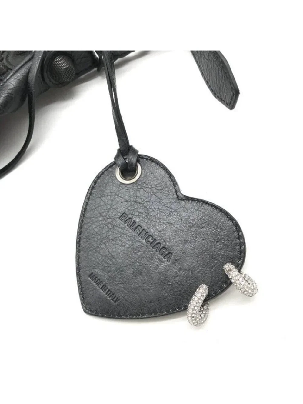 Balenciaga le Cagole XS le Studs Shoulder Bag Leather Black Ribbon